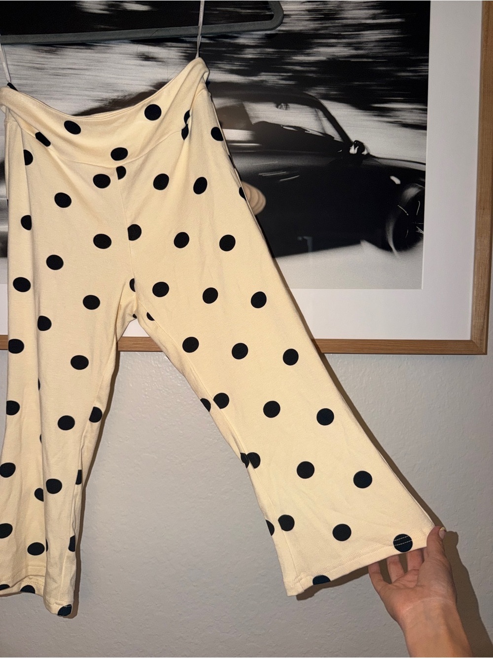 Princess Polly Samaira Capri Pant – Cream Polka Dot – Size 2
